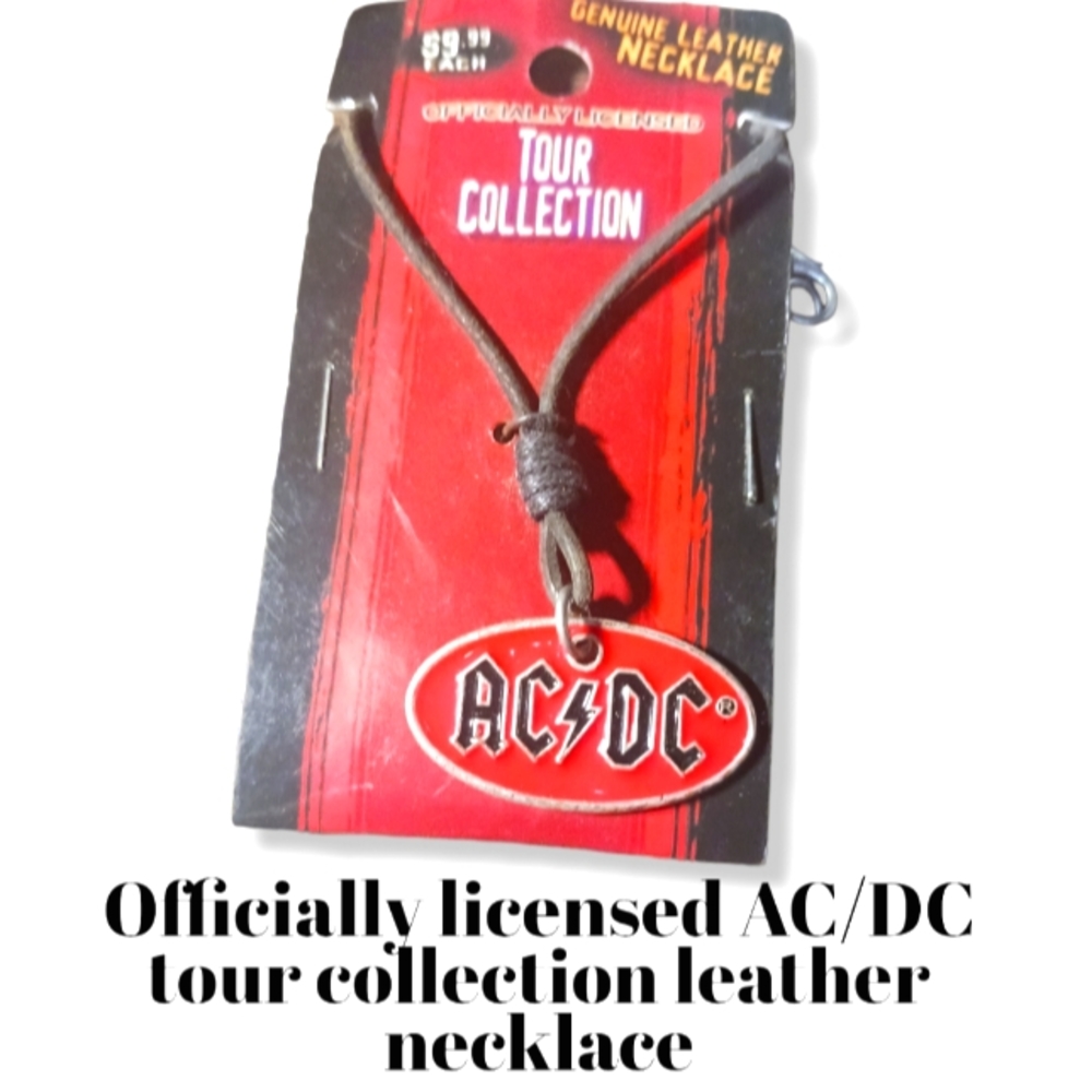 AC/DC tour collection leather rope necklace